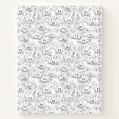 Bunnies-Bunchen auf weiß - nahtlos. Notizblock (Rückseite)