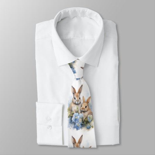Bunnies Bunny Blume Rabbit Neck Tie Krawatte (Gebunden)