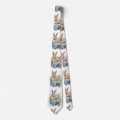 Bunnies Bunny Blume Rabbit Neck Tie Krawatte (Vorderseite)
