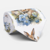 Bunnies Bunny Blume Rabbit Neck Tie Krawatte (Gerollt)
