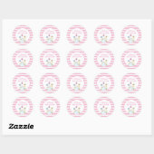 Bunnies, Butterflies & Daisies Babydusche Runder Aufkleber (Blatt)