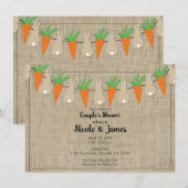 Bunnies & Carrots Osterbridal Paare Dusche Einladung (Vorne/Hinten)