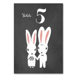 Bunnies Couple-Hochzeitsempfang Tischnummer