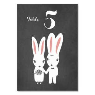 Bunnies Couple-Hochzeitsempfang Tischnummer
