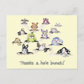 Bunnies: Danke an eine Hole Bunch Postcard Postkarte (Vorderseite)