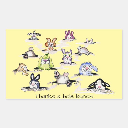 Bunnies: Danke an einen Hole Bunch Sticker (Vorderseite)