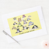Bunnies: Danke an einen Hole Bunch Sticker (Umschlag)