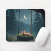 Bunnies, die in einem Schaukelnest festsitzen Mousepad (Mit Mouse)