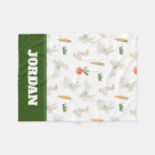 Bunnies & Ducks auf dem Bauernmuster Fleecedecke (Vorderseite (Horizontal))