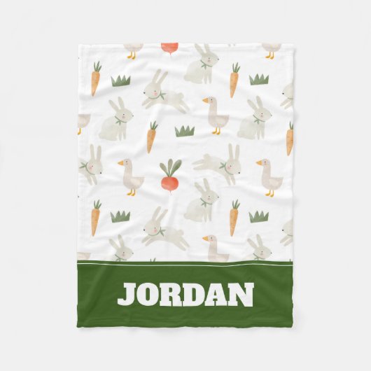 Bunnies & Ducks auf dem Bauernmuster Fleecedecke (Vorderseite)