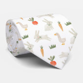 Bunnies & Ducks auf dem Bauernmuster Krawatte (Gerollt)