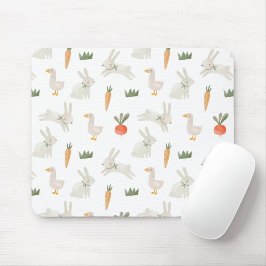 Bunnies & Ducks auf dem Bauernmuster Mousepad (Mit Mouse)