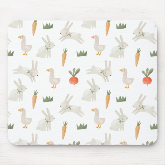 Bunnies & Ducks auf dem Bauernmuster Mousepad (Vorne)