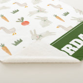 Bunnies & Ducks auf dem Bauernmuster Sherpadecke (3/4)