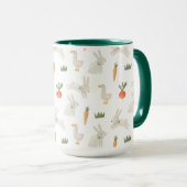 Bunnies & Ducks auf dem Bauernmuster Tasse (VorderseiteRechts)