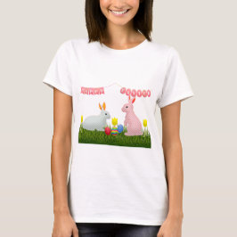 Bunnies, Eier, Tulpen und glückliche Osterjagd T-Shirt