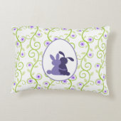 Bunnies Embrace Spring Floral Zierkissen (Rückseite)