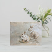 Bunnies - Foil Postcards Folie Einladungspostkarte (Stehend vorne)
