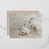 Bunnies - Foil Postcards Folie Einladungspostkarte (Vorderseite/Rückseite)