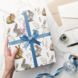 Bunnies & Foliage Wrapping Paper Geschenkpapier