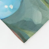 Bunnies, Frühlingsblumen und Ostereier. Malerei Fleecedecke (Ecke)