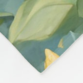 Bunnies, Frühlingsblumen und Ostereier. Malerei Fleecedecke (Ecke)