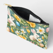 Bunnies, Frühlingsblumen und Ostereier. Malerei Zubehörtasche (Offen)
