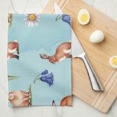 Bunnies, Hares, Bluebells & Daisies Geschirrtuch (Viertel Falte)
