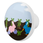 Bunnies im Feld Keramikknauf (Rechts)