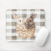 Bunnies im Korb Mousepad (Mit Mouse)