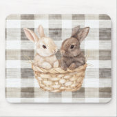 Bunnies im Korb Mousepad (Vorne)