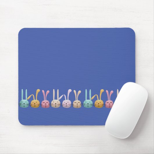 Bunnies in a row mouse pad mousepad (Mit Mouse)