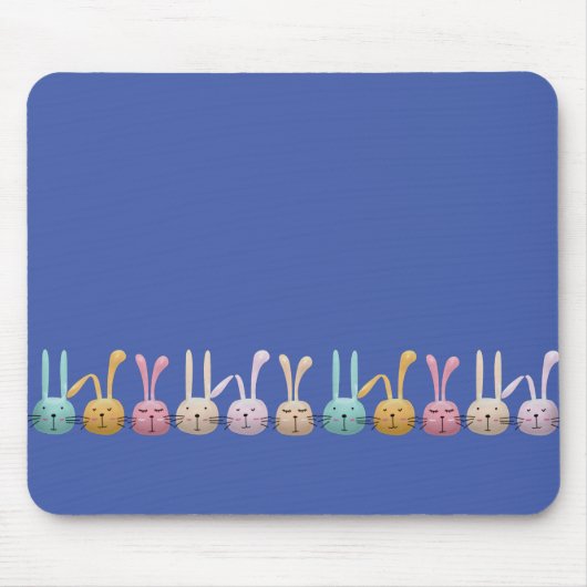 Bunnies in a row mouse pad mousepad (Vorne)
