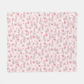 Bunnies in der Blume Fleecedecke (Vorderseite (Horizontal))