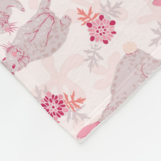 Bunnies in der Blume Fleecedecke (Ecke)