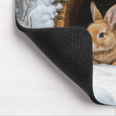 Bunnies in einem Hollow-Log Mousepad (Ecke)