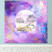 Bunnies in Lavender Dream Leinwanddruck (Insitu (Holzboden))