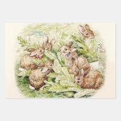 Bunnies in Lettuce Patch von Beatrix Potter Geschenkpapier Set (Vorderseite 2)