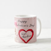 Bunnies in Liebe Rotes Herz Valentine Kaffeetasse (VorderseiteRechts)