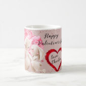 Bunnies in Liebe Rotes Herz Valentine Kaffeetasse (Mittel)