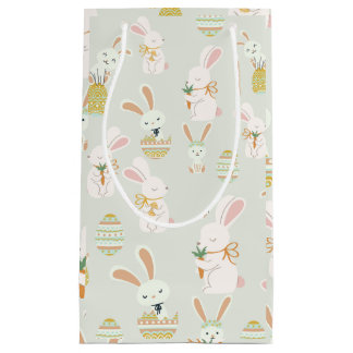 Bunnies in Osteiern im Käfig Kleine Geschenktüte
