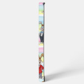  Bunnies in Stripes, by Natasha Us Samsung Galaxy Hülle (Linke Seite)