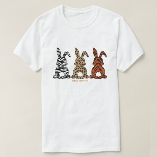 Bunnies in Tierdrucken T-Shirt (Design vorne)