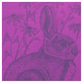 Bunnies in wilden Farbstoffen Stoff (Nahaufnahme)