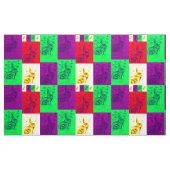 Bunnies in wilden Farbstoffen Stoff (Yard (91,4 cm))
