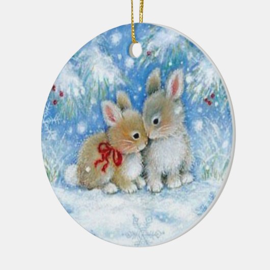 Bunnies Keramikornament (Links)