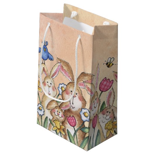 Bunnies Kleine Geschenktüte (Rückseite Schrägansicht)