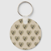 Bunnies lassen mich lächeln Herz Brown Niedlichen  Schlüsselanhänger (Rückseite)