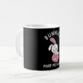 Bunnies machen mich zu einem glücklichen Ostereier Kaffeetasse (Vorderseite Links)