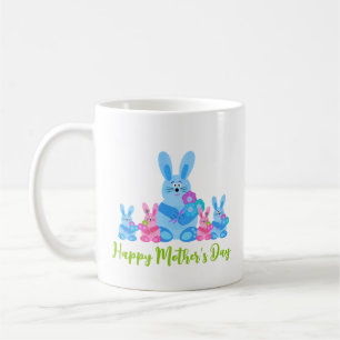 Bunnies mit Blume Kaffeetasse